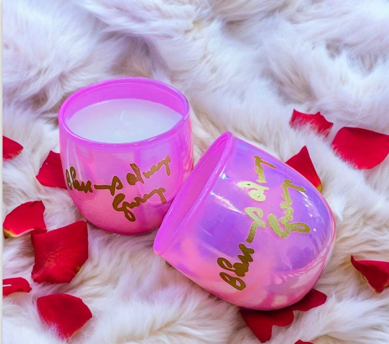 Holographic Customised Glass Candles