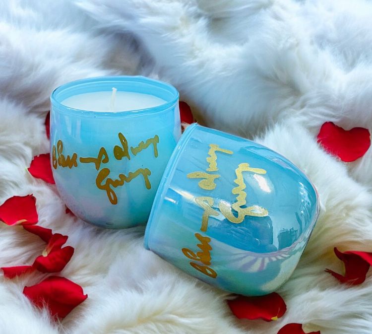 Holographic Customised Glass Candles