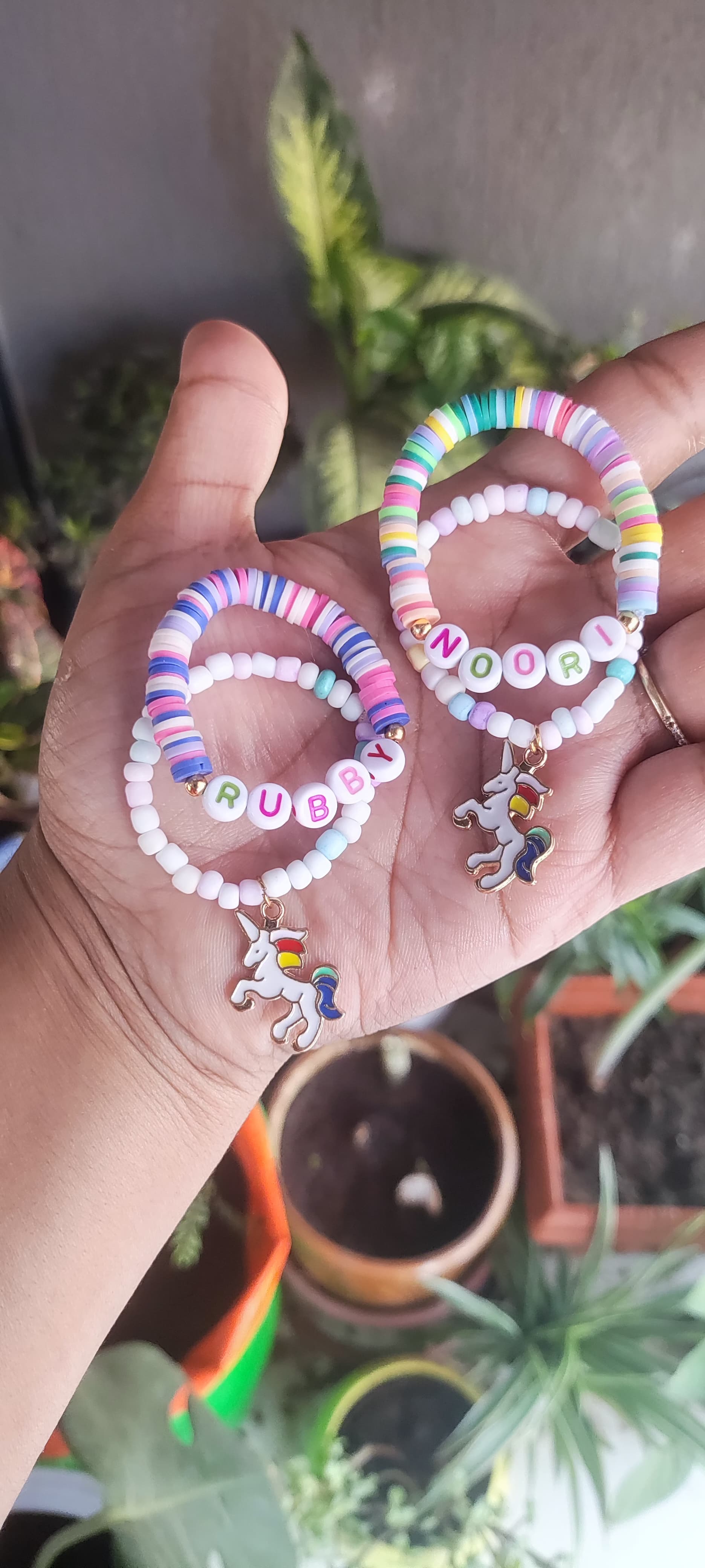 PERSONALISED UNICORN DOUBLE LAYER BRACELETS