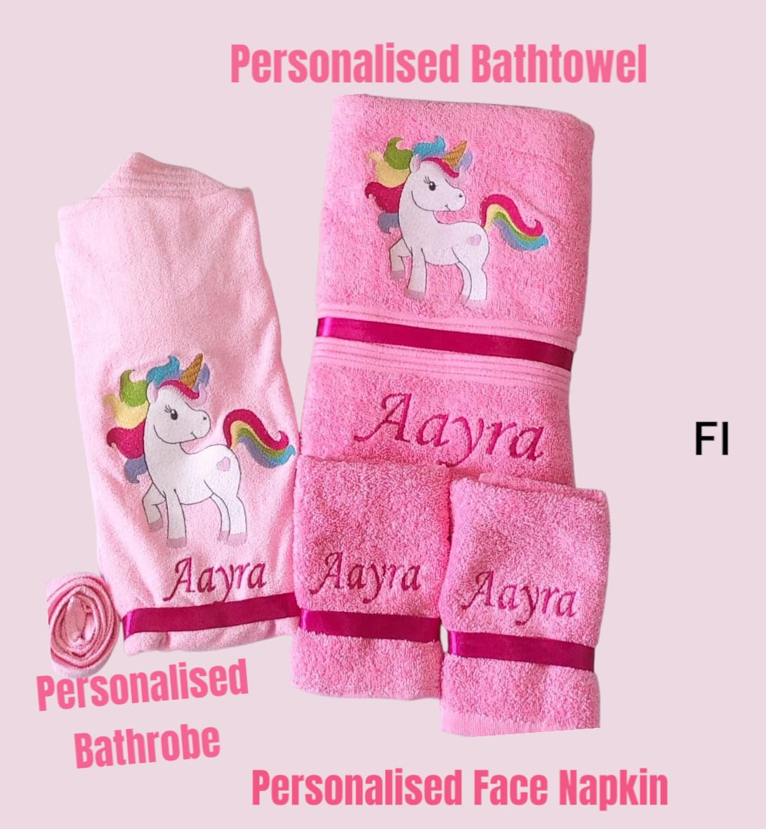 Personalised bath set for kids