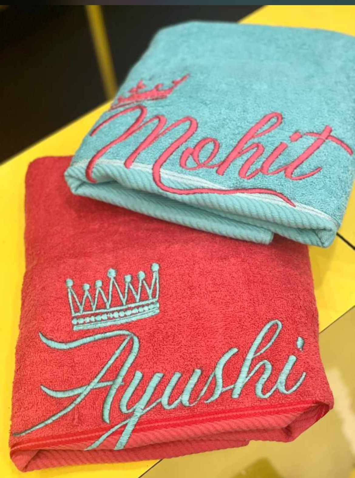 Personalised towels