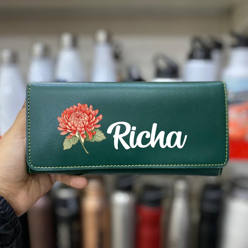 Personalized 3 Fold Diva Clutch for Ladies