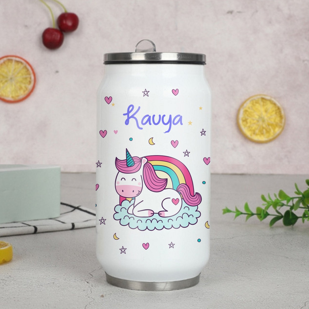 Personalised coke can straw sipper