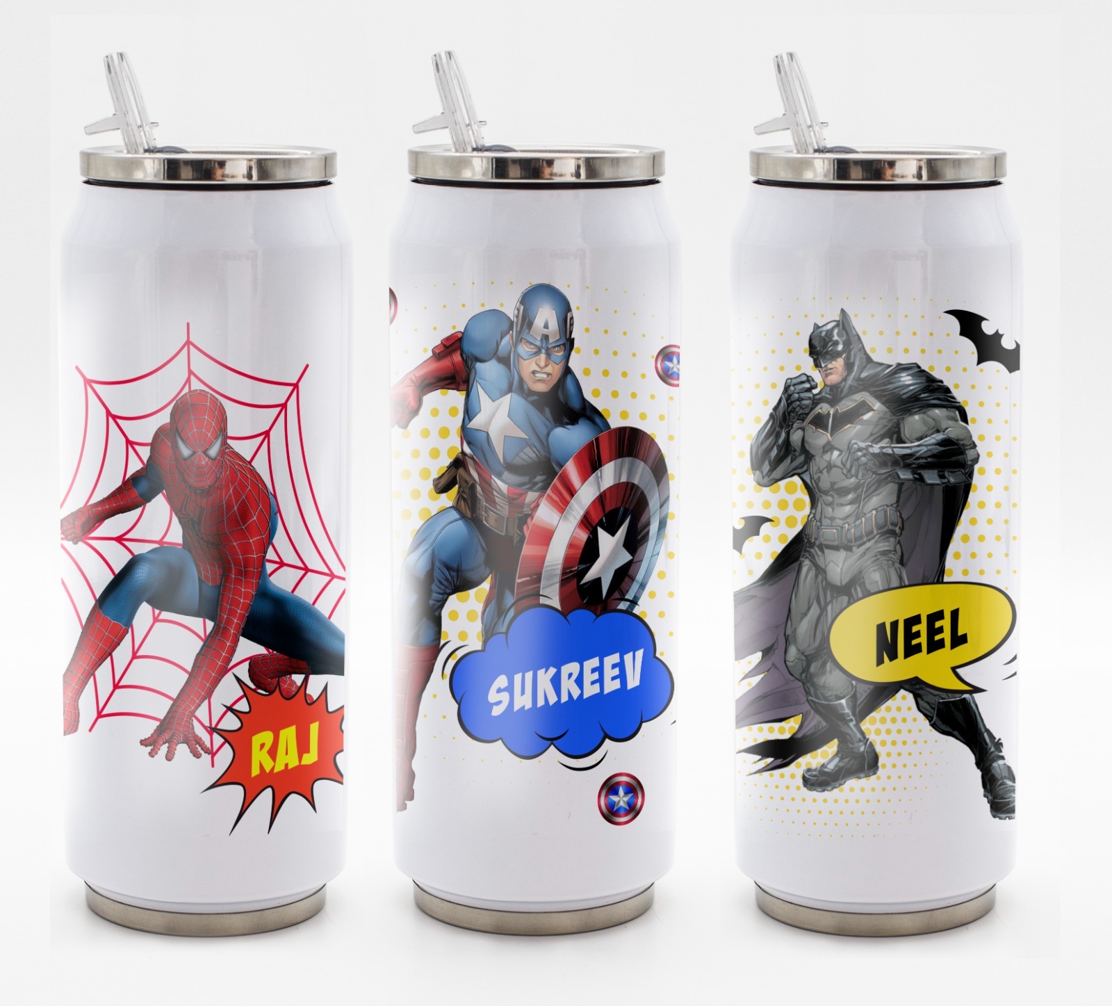 Personalised coke can straw sipper