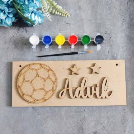 Personalized MDF Name Plate with Your Fav. Motif and Name