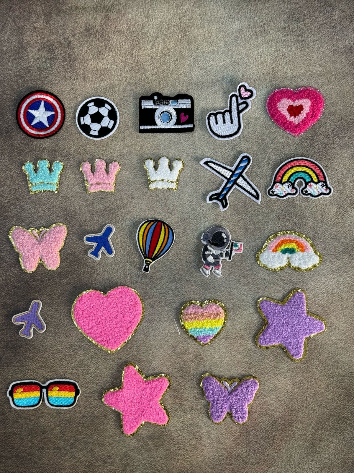 Cute  neon jelly pouches Includes one initial n one patch