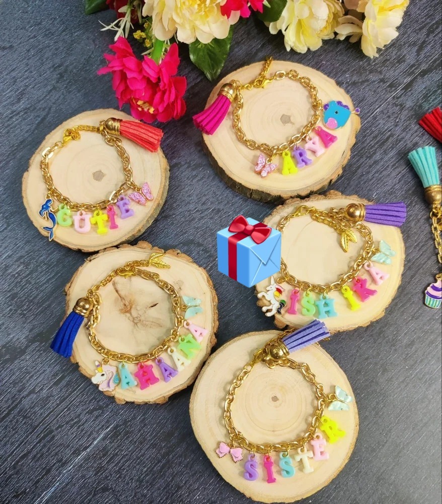 Acrylic Initial Letter Bracelets