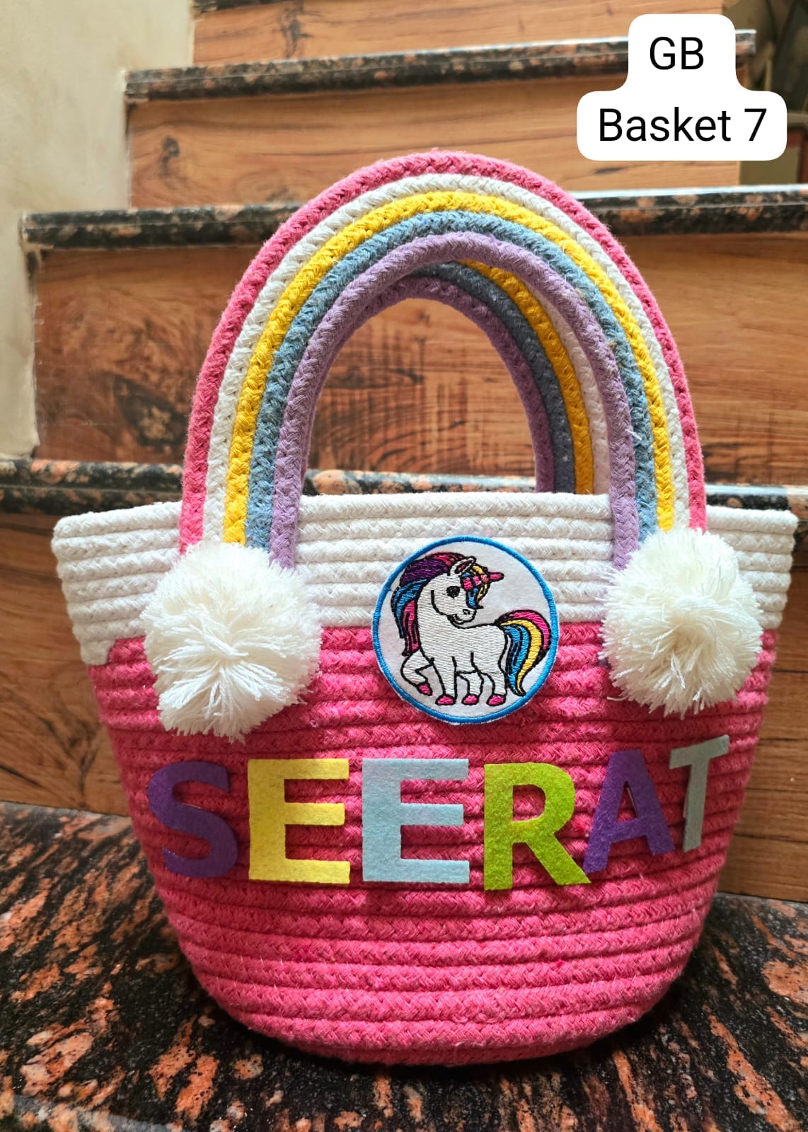 Personalised jute theme baskets