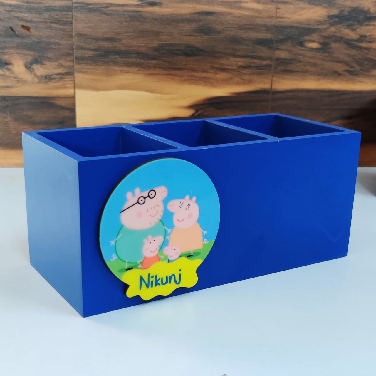 Personalised Wooden Multipurpose table organiser