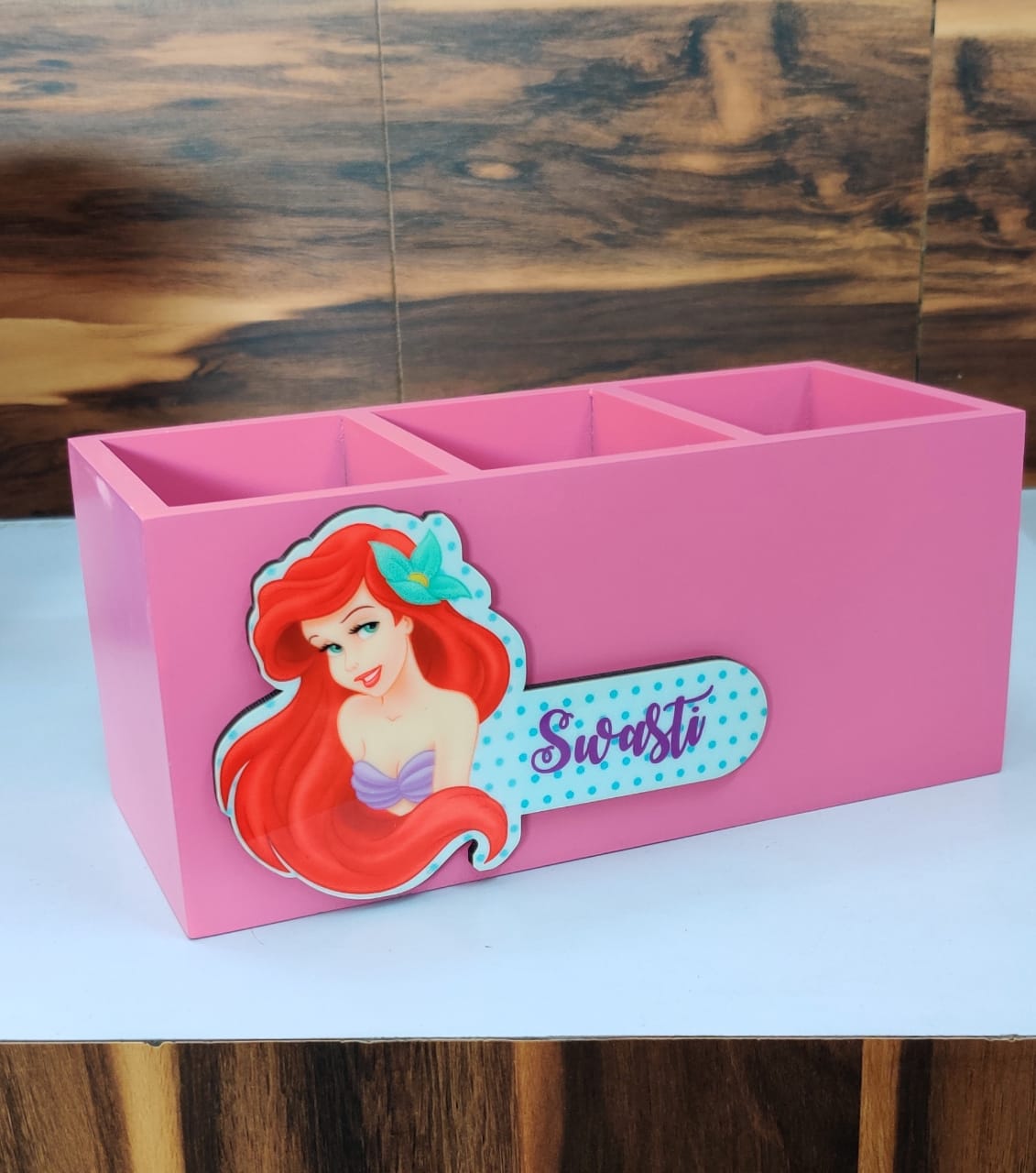 Personalised Wooden Multipurpose table organiser