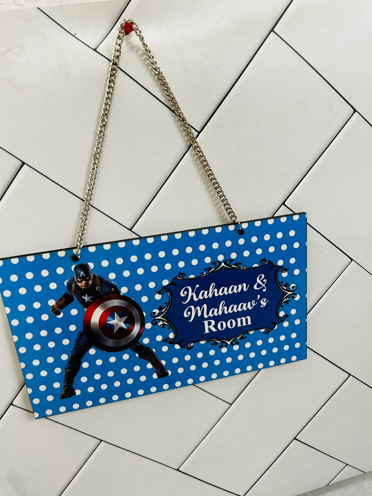 CARTOON NAME PLATE SIZE AROUND 10-12 INCH