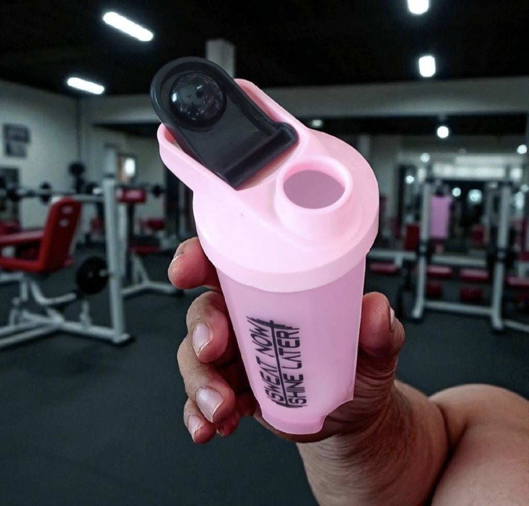 💖 750ml multicolour Gym Shaker Bottle with Mixer Ball & Flip Lock Cap  “Sweat Now, Shine Later” – Big Motivation in Every Sip!