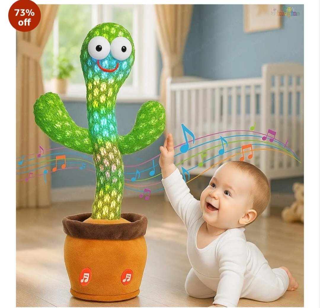 🌵 Dancing Cactus Toy – Music, Lights & Loads of Fun for Babies! 🌈 🎉 73% OFF | Bestselling Musical Toy | 4K+ Bought Last Month!