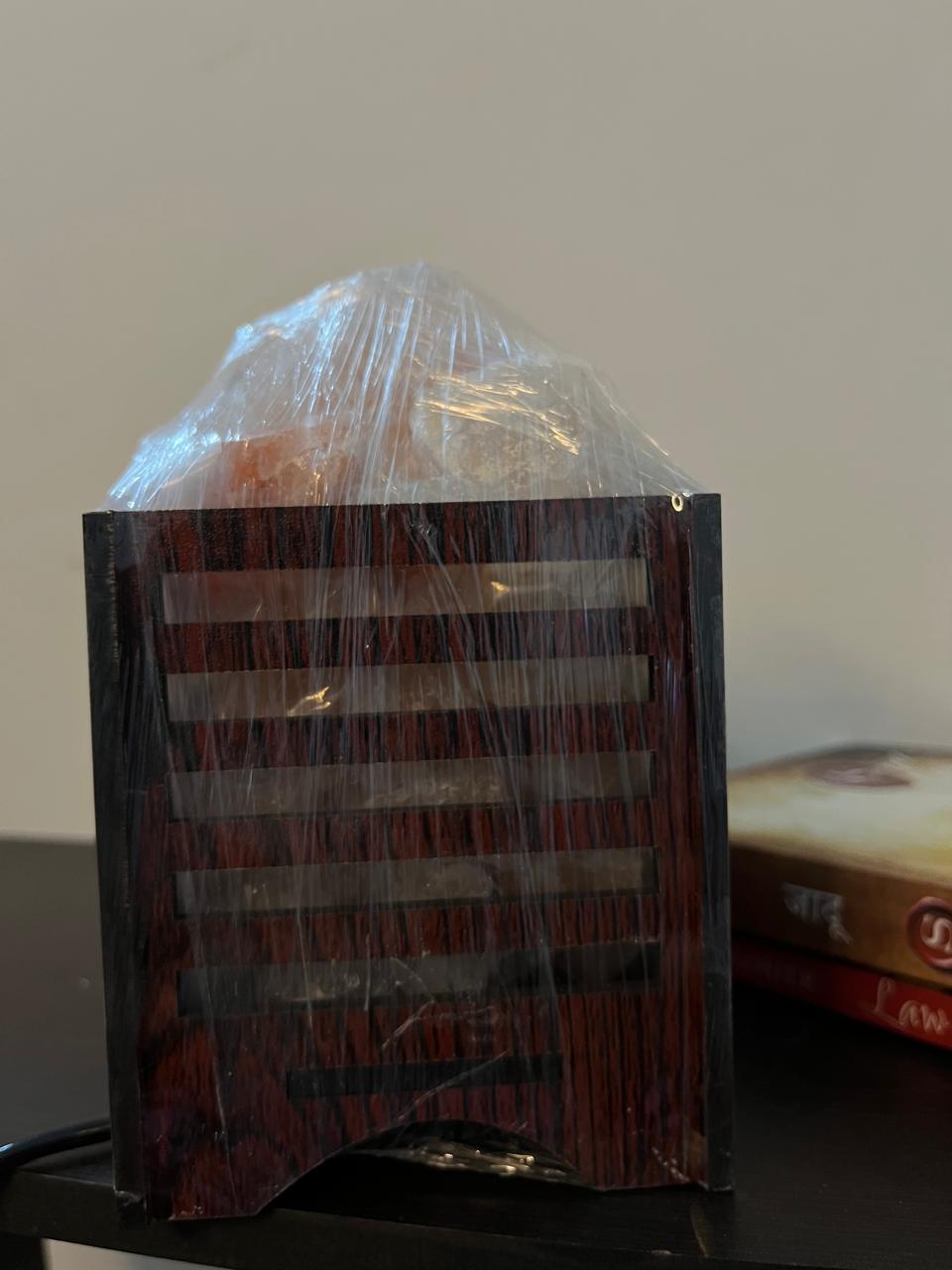 Wooden Rock Salt Lamp