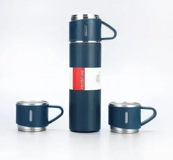 Stainless Steel 500 ml Insulated Double Walled Vacuum Thermal Flask Set