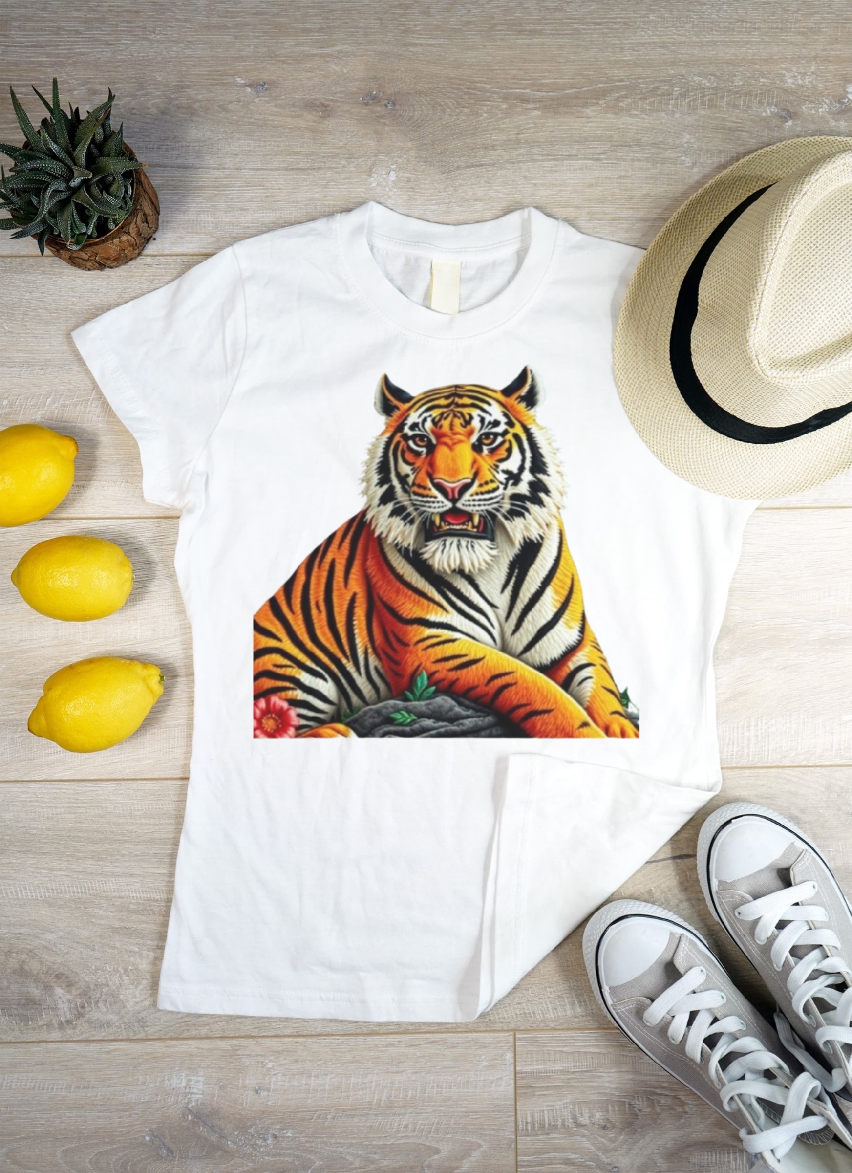 Tiger Embroidery T-Shirt