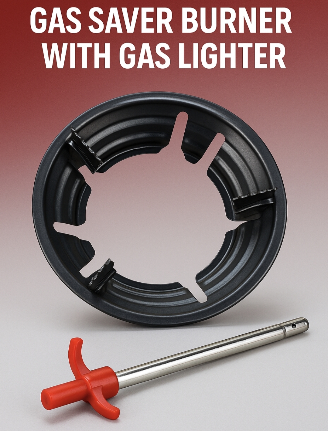 🔥 Gas Saver Burner + Stylish Gas Lighter – Smart Cooking Combo! 🔥