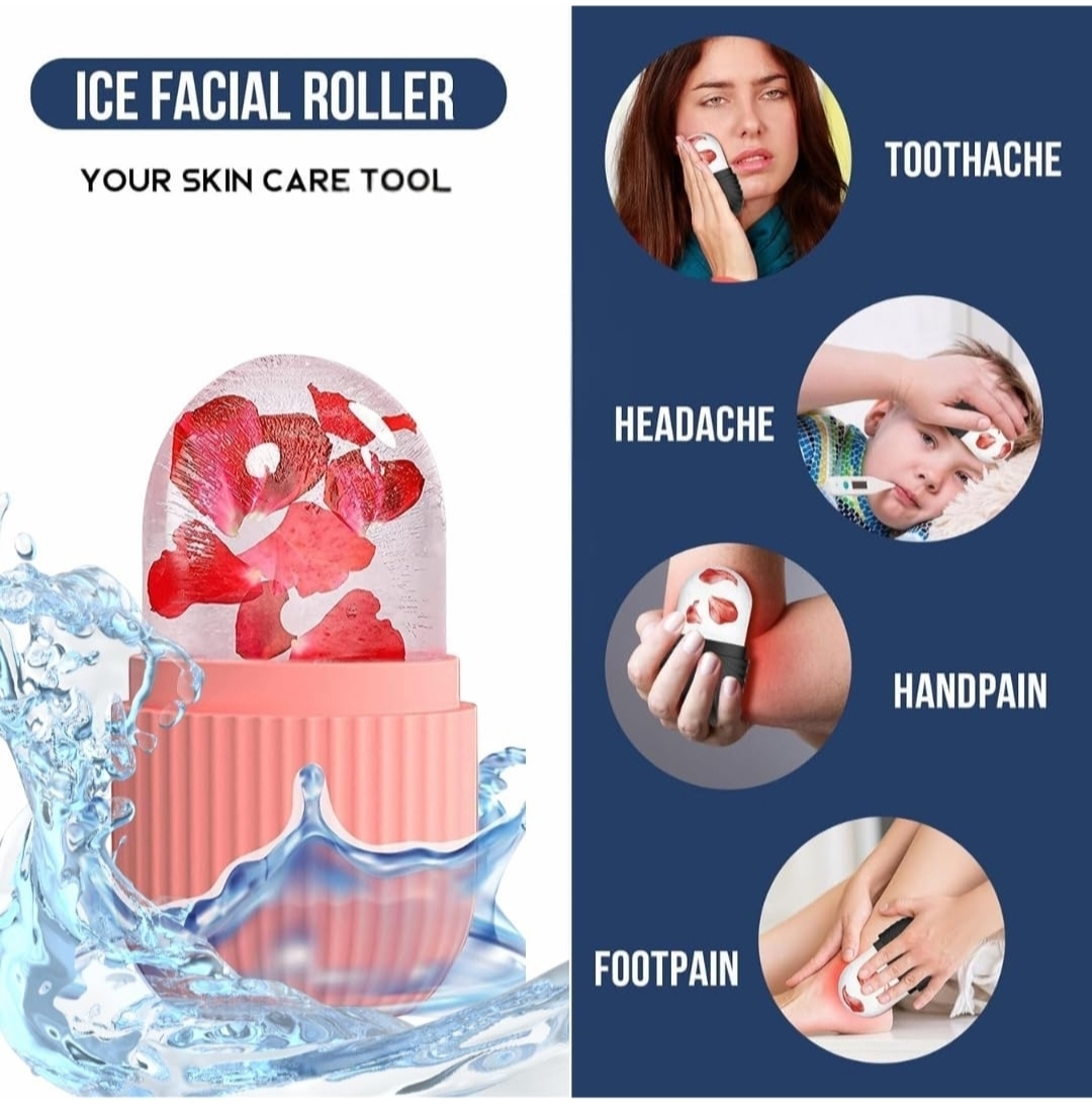 Chill & Care Combo – Face Ice Roller with Premium Stainless Steel Nail Cutter