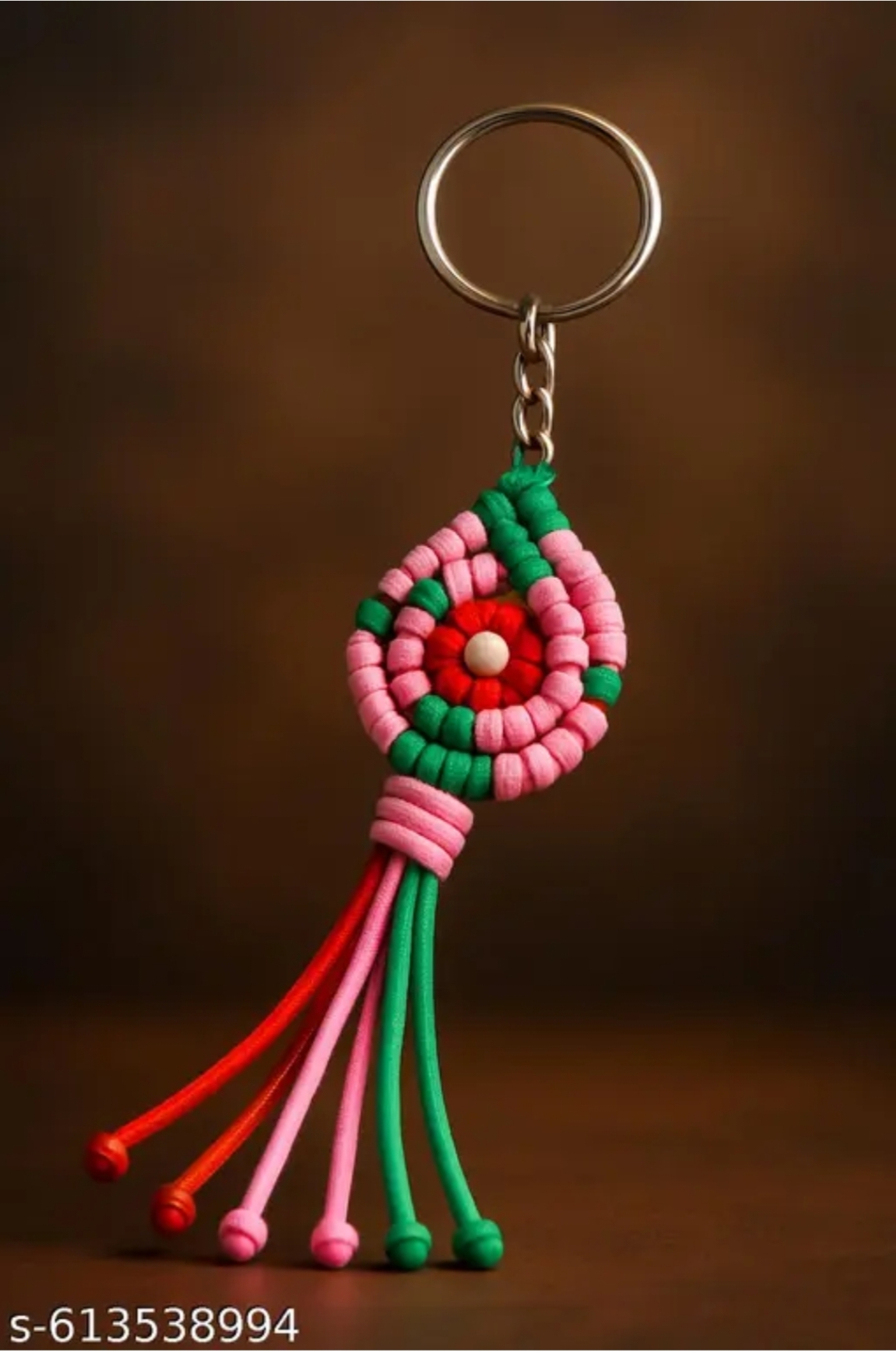 Trendy Handmade Floral Thread Keychain | Colorful Braided Tassel Key Ring for Girls & Boys | Perfect for Bags, Scooters & Gift Purpose