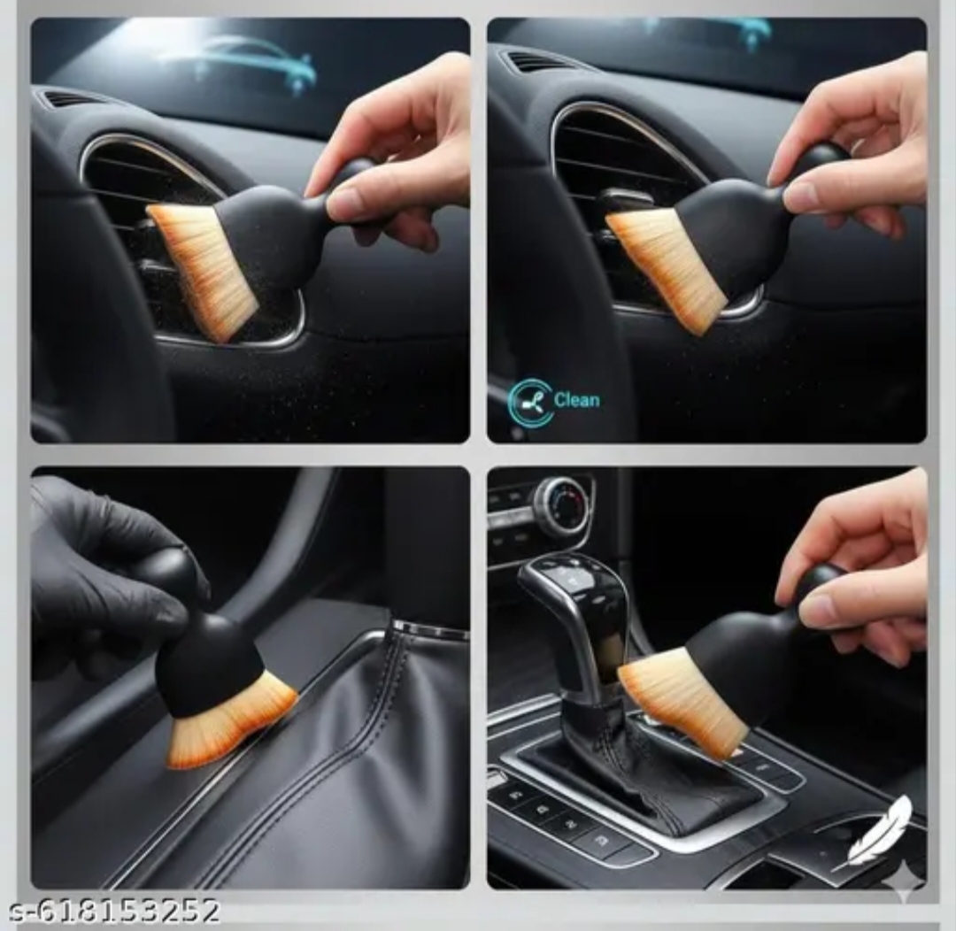 2-in-1 Car Glass Cleaning Brush & Wiper Set for Windshield, Windows & Mirrors | Multi-Use Cleaning Tool for Home & Vehicle | Easy Grip Handle