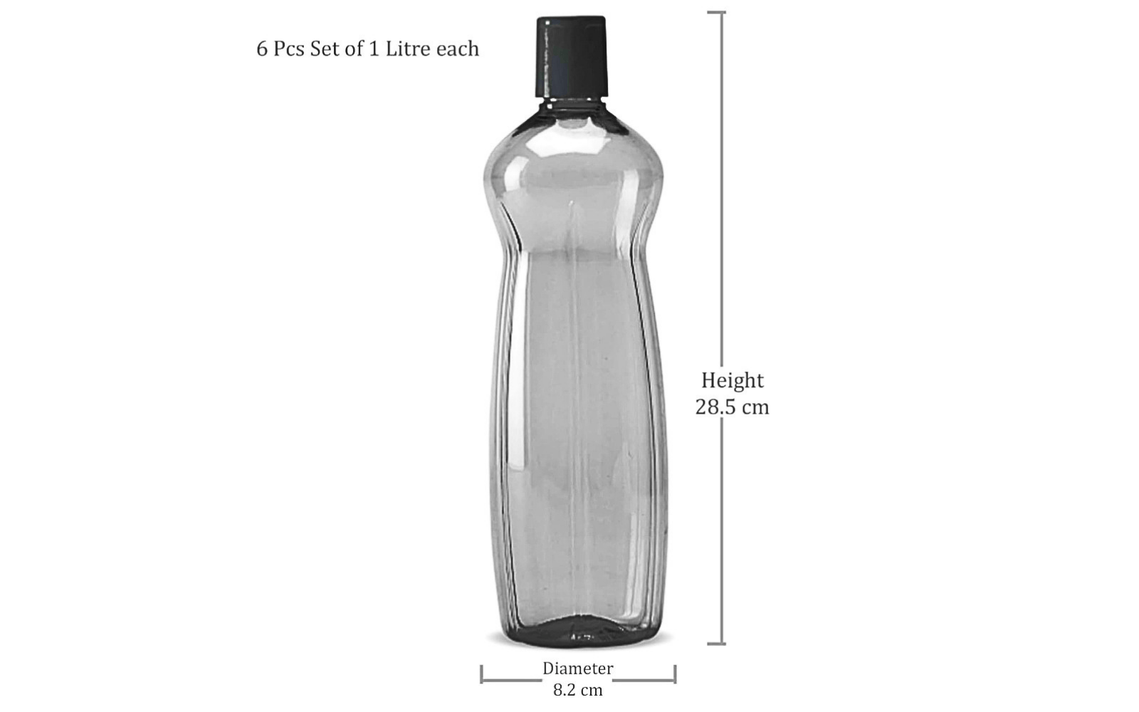 Milton Pacific Water Bottles 1 Litre Pack of 1 | BPA Free Plastic Fridge Bottle Set | Leakproof Reusable Water Bottles for Home, Office & Travel