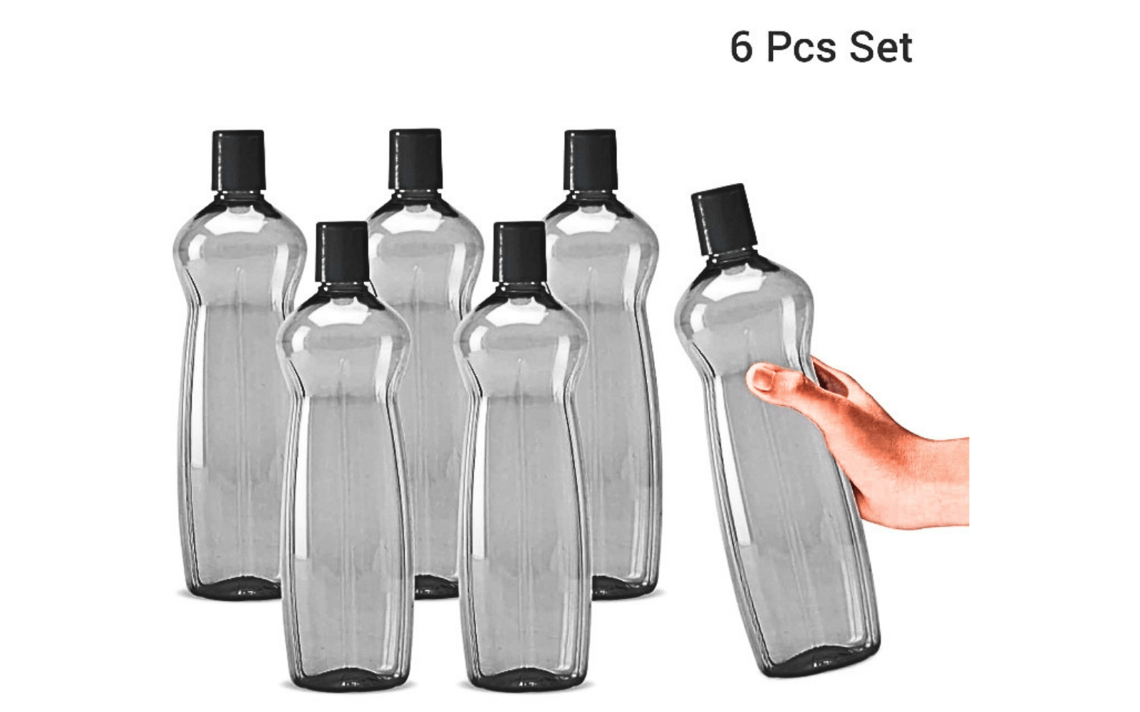Milton Pacific Water Bottles 1 Litre Pack of 1 | BPA Free Plastic Fridge Bottle Set | Leakproof Reusable Water Bottles for Home, Office & Travel