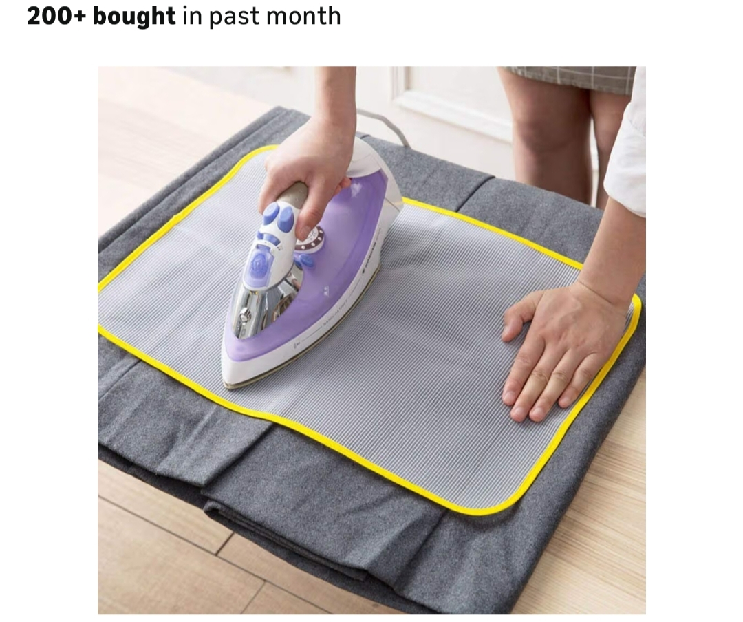 Protective Ironing Mesh with Ironing Rest Pad | Insulated Cloth Guard for Delicate Garments | Reusable Washable Press Mat for Safe Ironing (Multicolor)