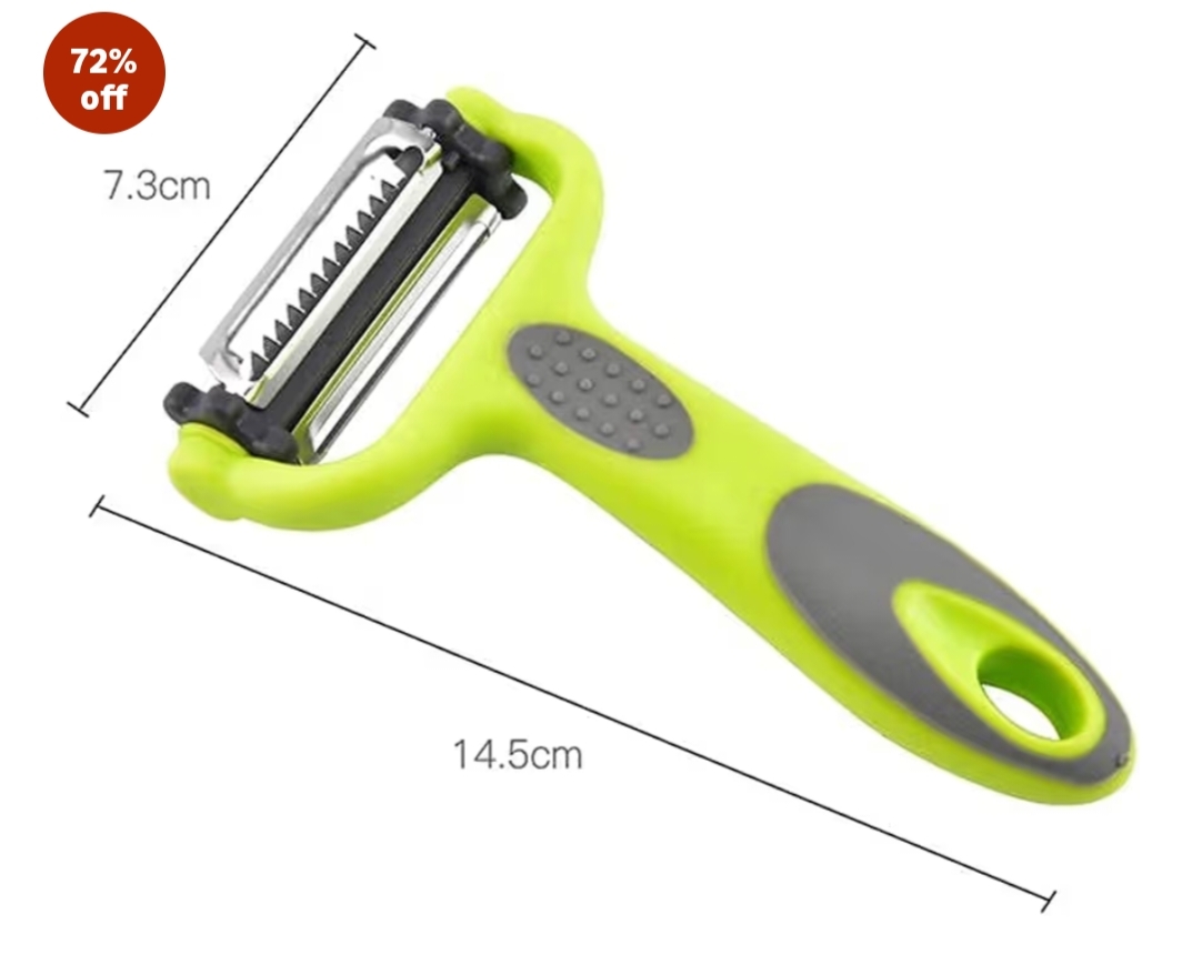 3-in-1 Vegetable Peeler | Stainless Steel Blade Fruit & Vegetable Peeler with Bottle Opener & Cutter | Multipurpose Kitchen Tool for Potato, Carrot, Cucumber & Fruits