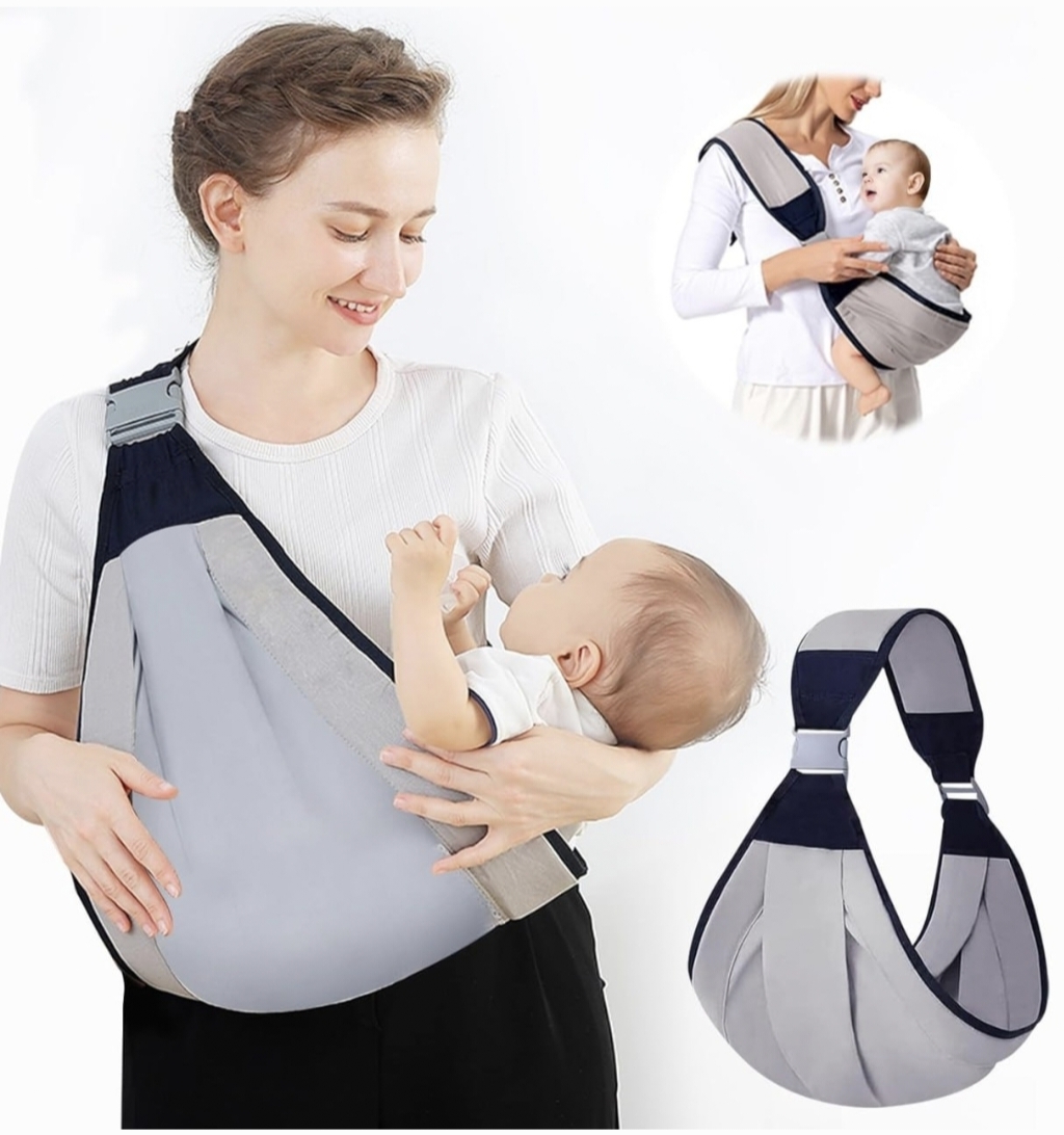 Mesh Baby Sling Wrap for Newborns & Infants | Ultra-Light Breathable Adjustable Baby Carrier | Soft Ergonomic Hands-Free Baby Wrap for Outdoor & Daily Use (Multicolor)