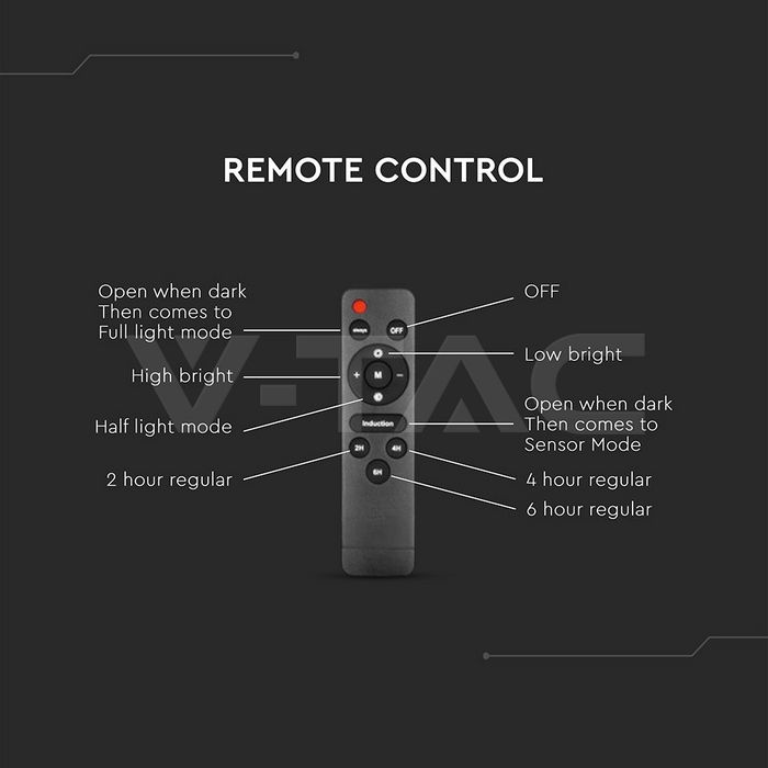 V- Tech - Solar LED Street Light - 60Watt