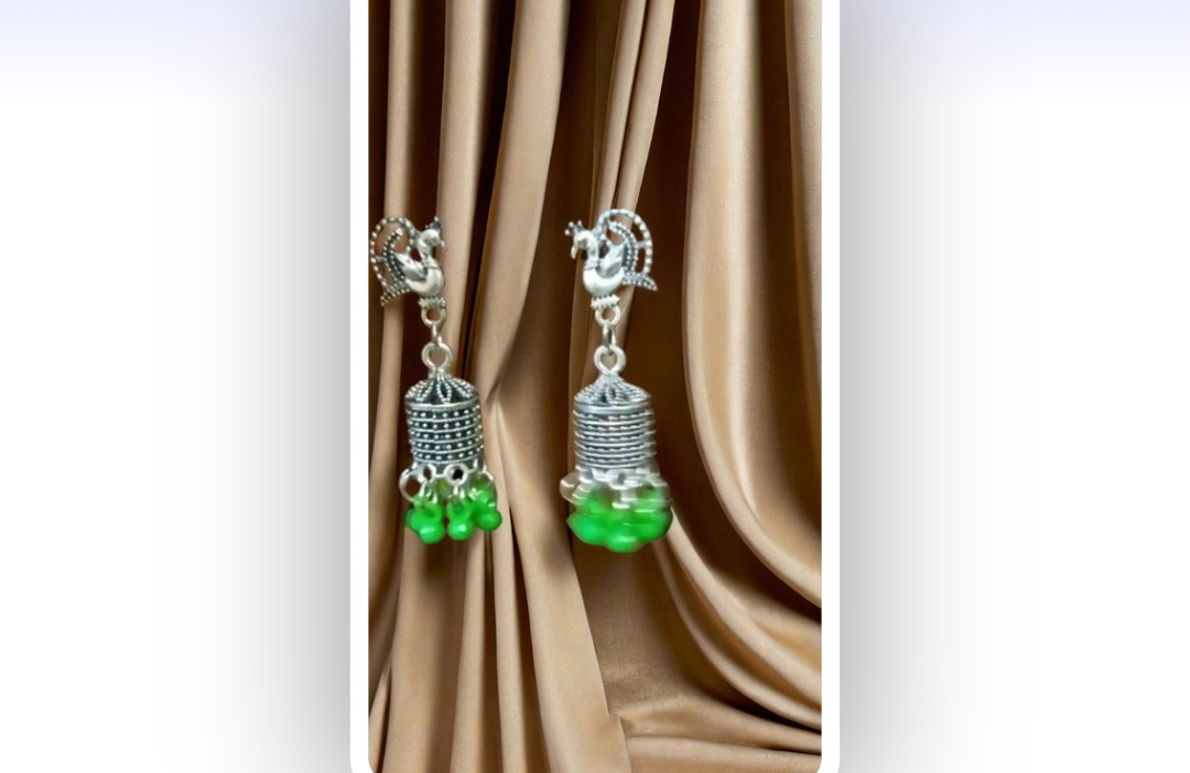 Oxidized small jhumki