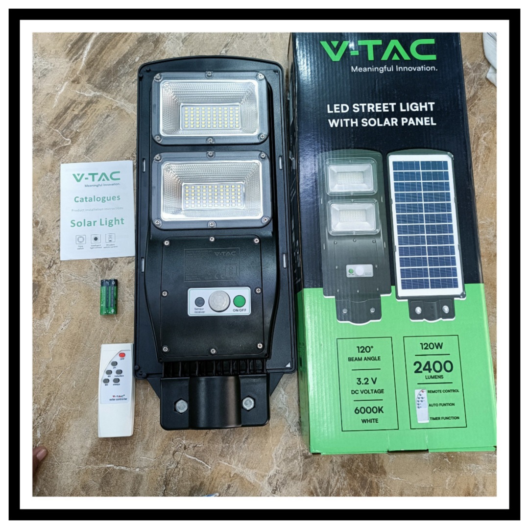V-TAC Solar Street Light - 120 Watt