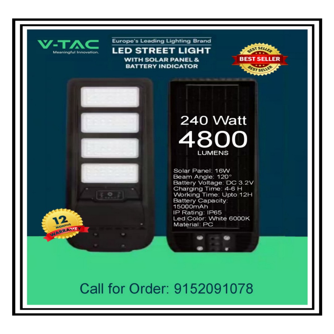 V-TAC Solar LED BEEM Light - 240 Watt