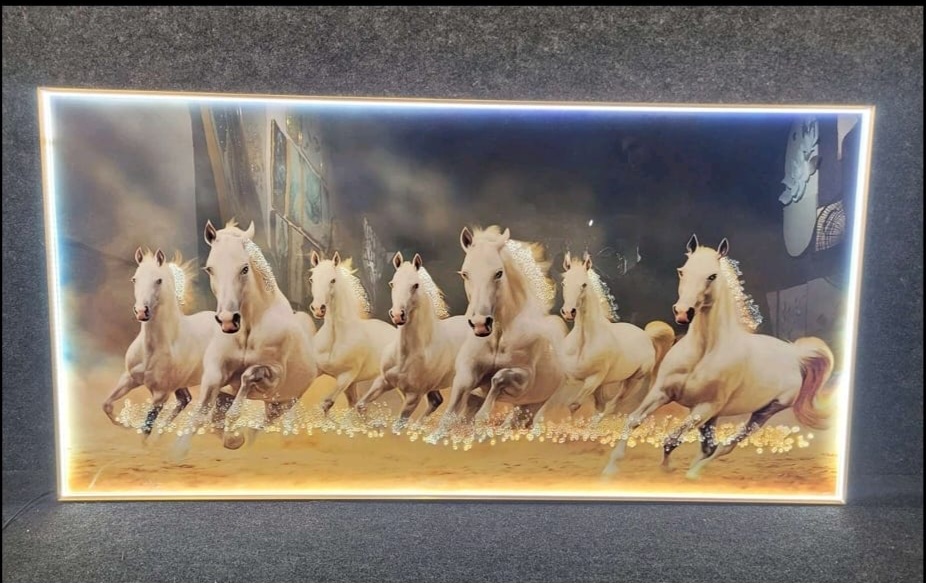 Crystal painting with LED lights