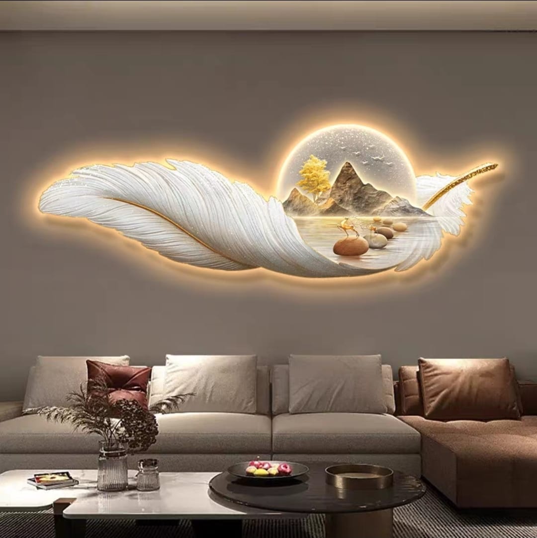 Feather wall art