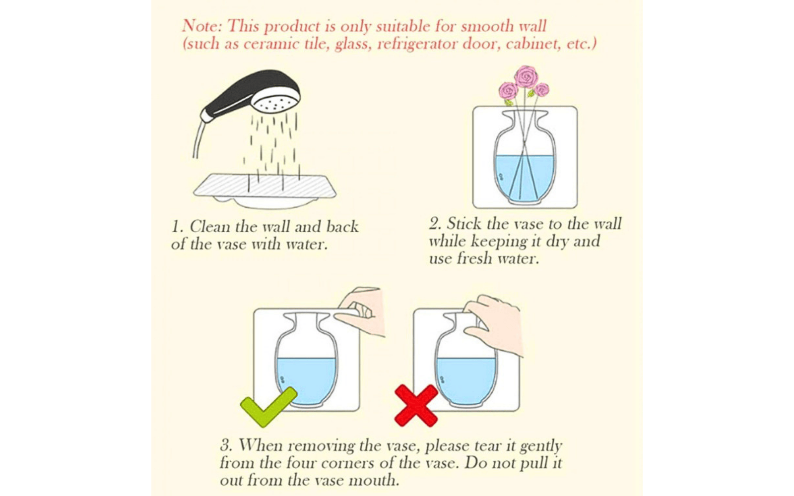 Self-Adhesive Wall Hanging Silicone Flower Vase