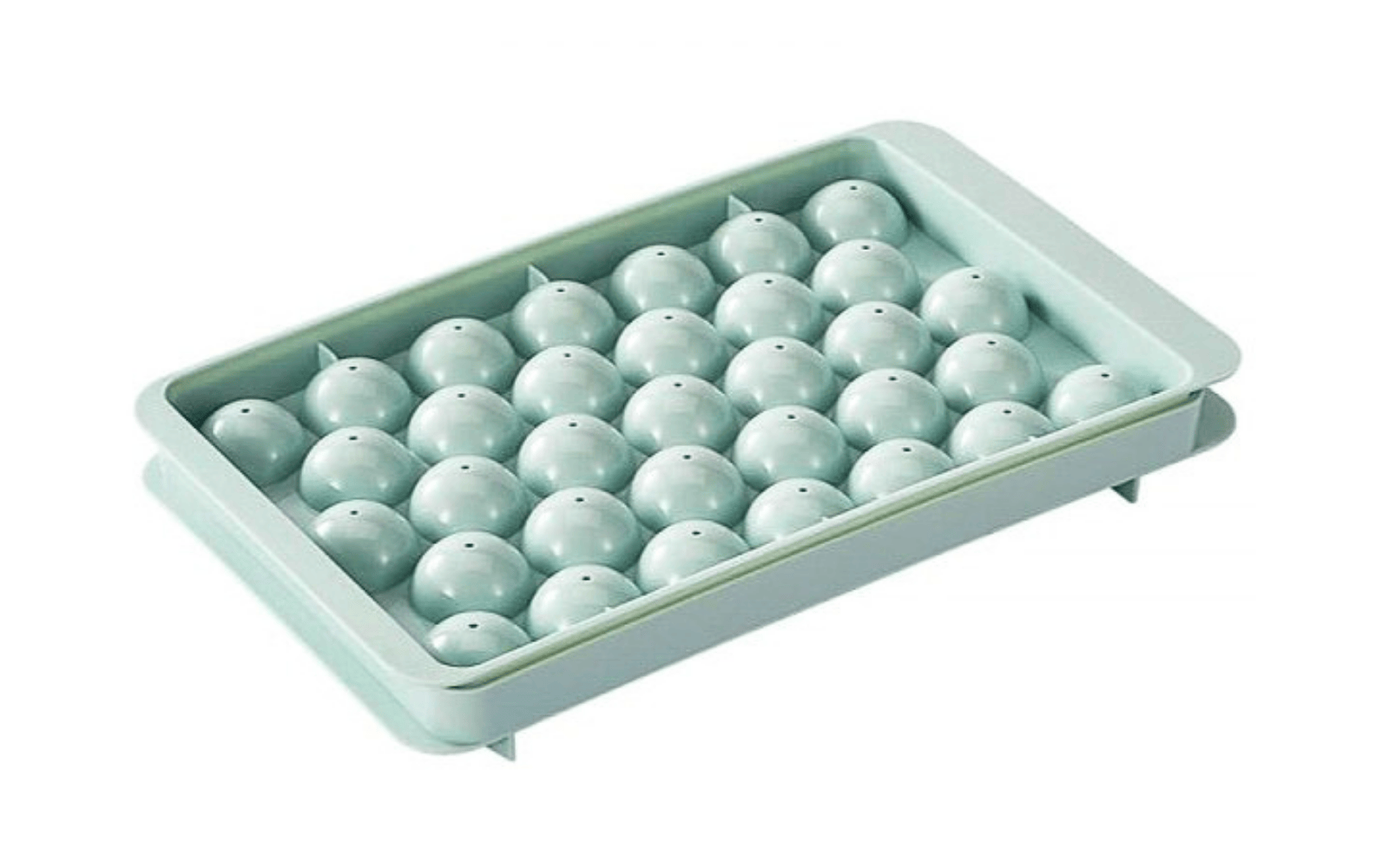 Round Ice Ball Maker Tray – Stackable Ice Cube Mold Set  ( 1 set)
