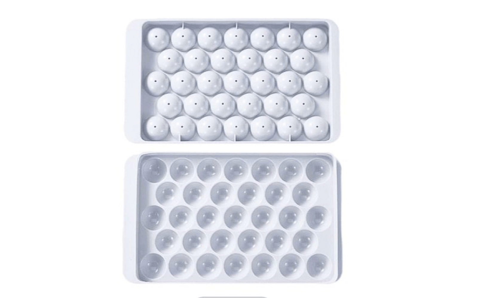 Round Ice Ball Maker Tray – Stackable Ice Cube Mold Set  ( 1 set)