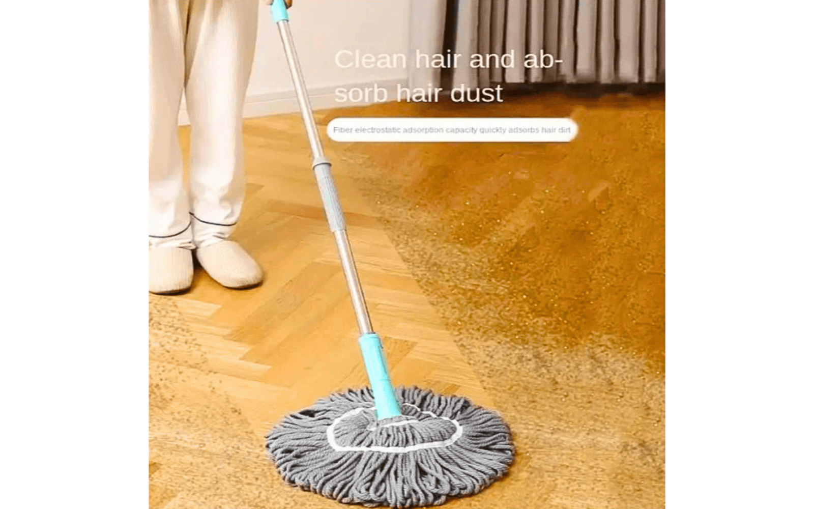 Squeeze Twist Mop Self Wringing Mop, Stainless Steel Handle (1 Pc)
