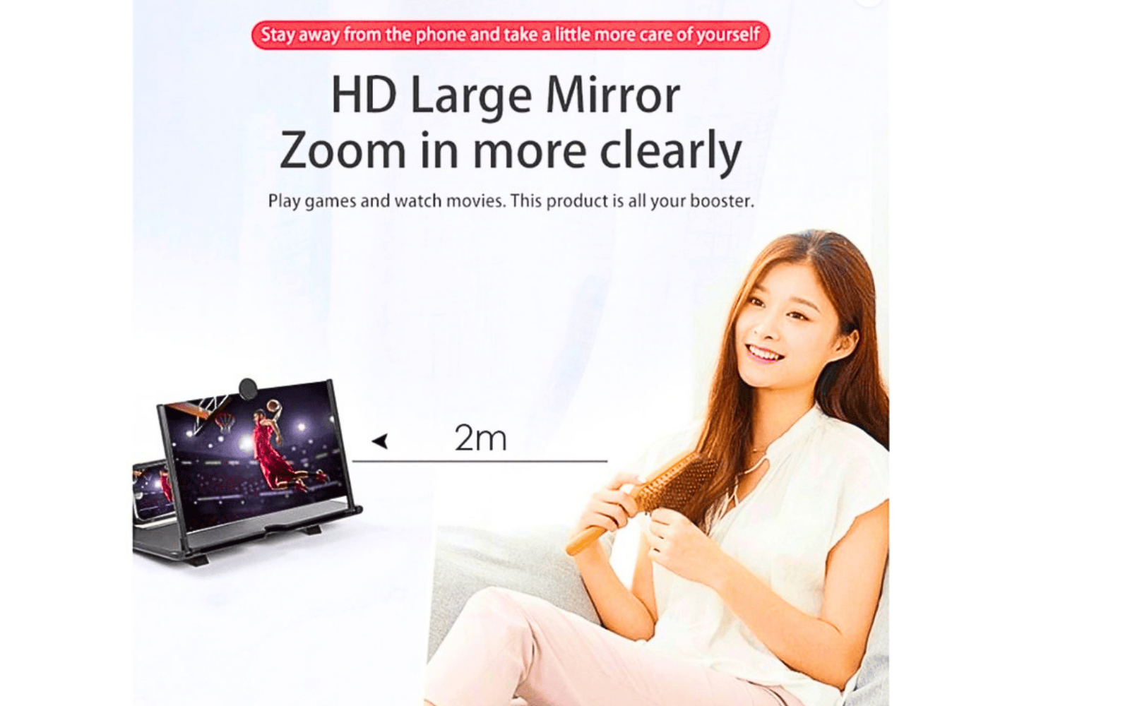 HD Mobile Screen Magnifier – Foldable 3D Smartphone Screen Expander Stand
