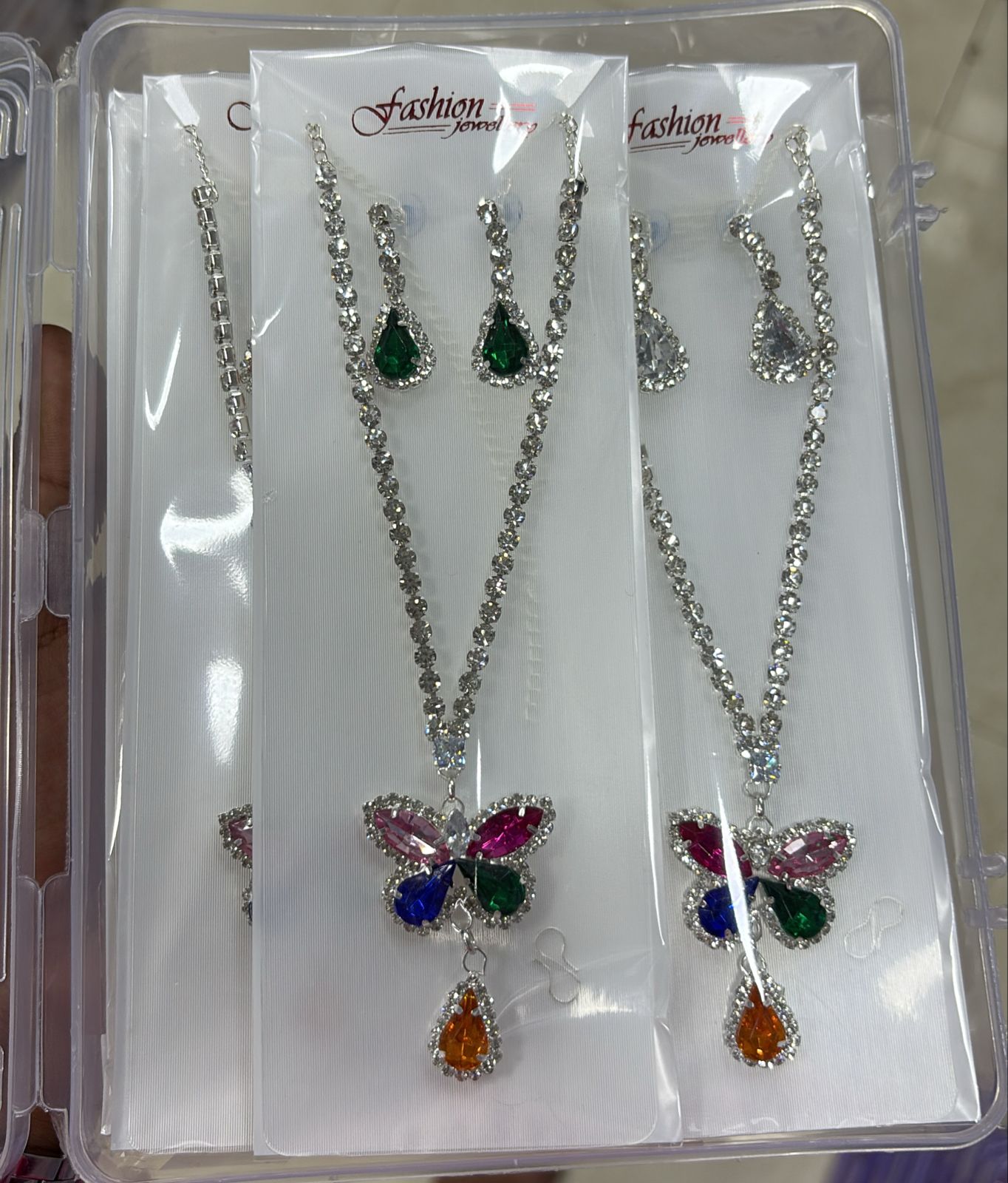 Butterfly diamond necklace