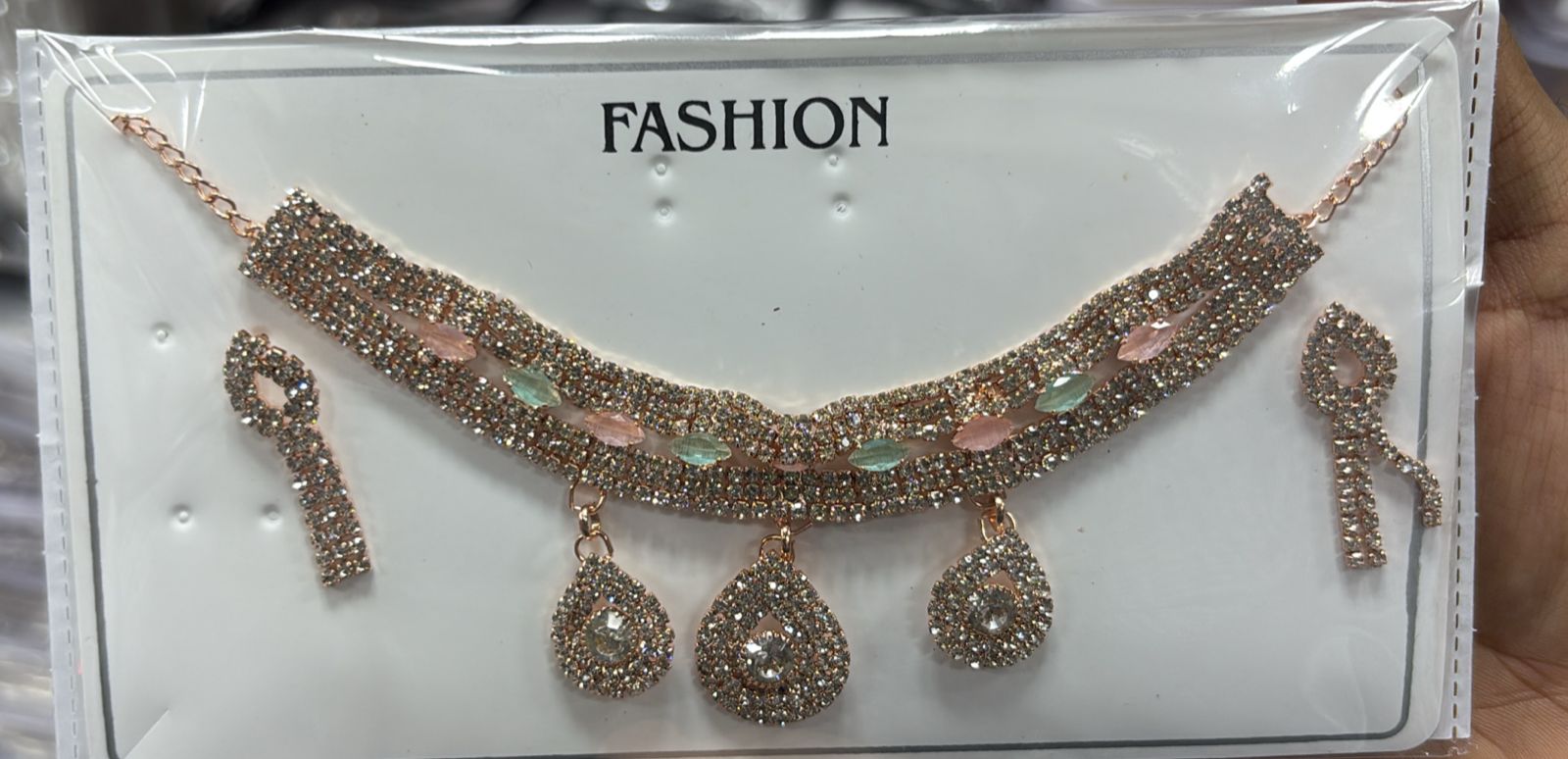 Multicolor Stone Diamond Choker Set (Ye sabse simple aur searchable naam hai).