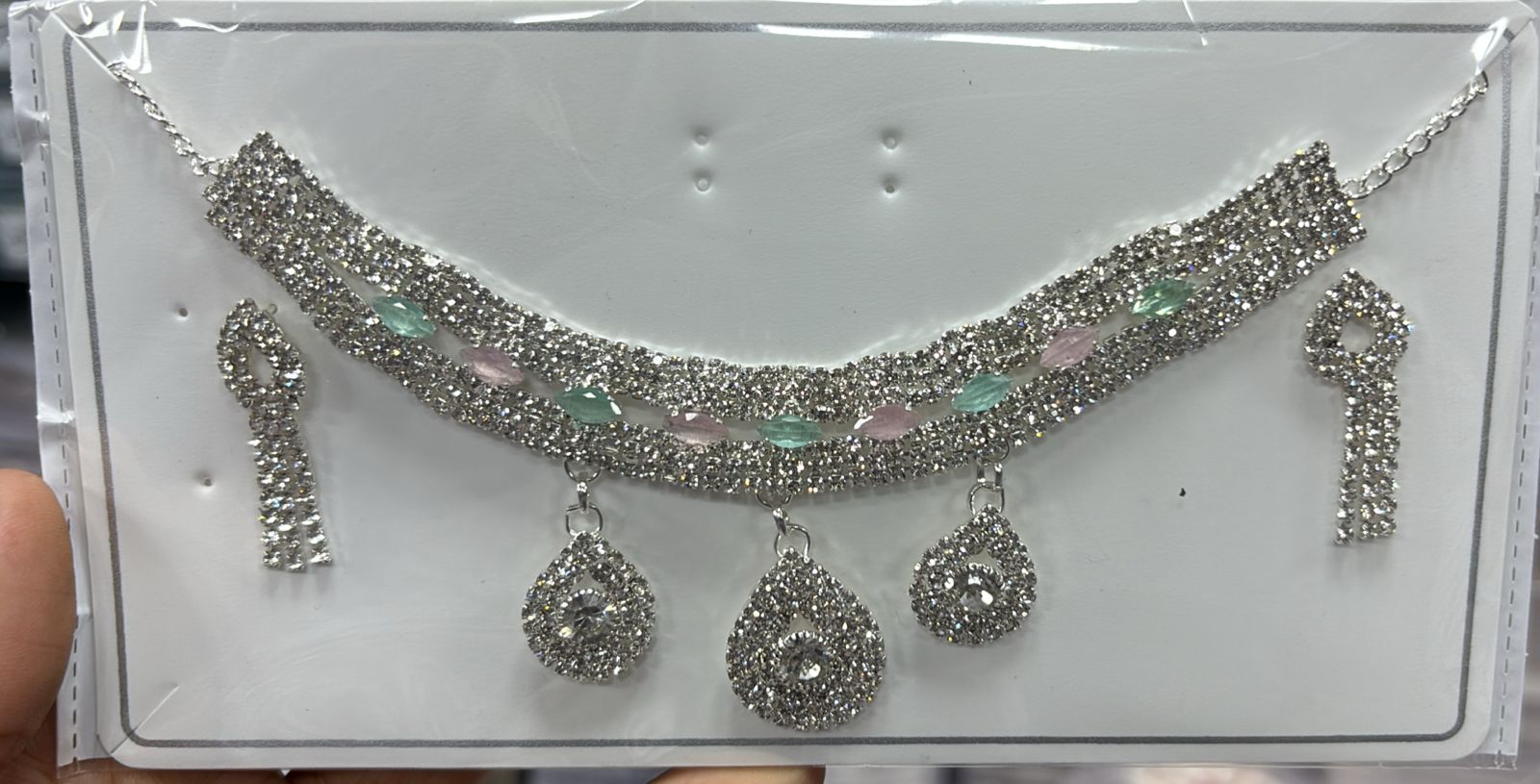 Multicolor Stone Diamond Choker Set (Ye sabse simple aur searchable naam hai).