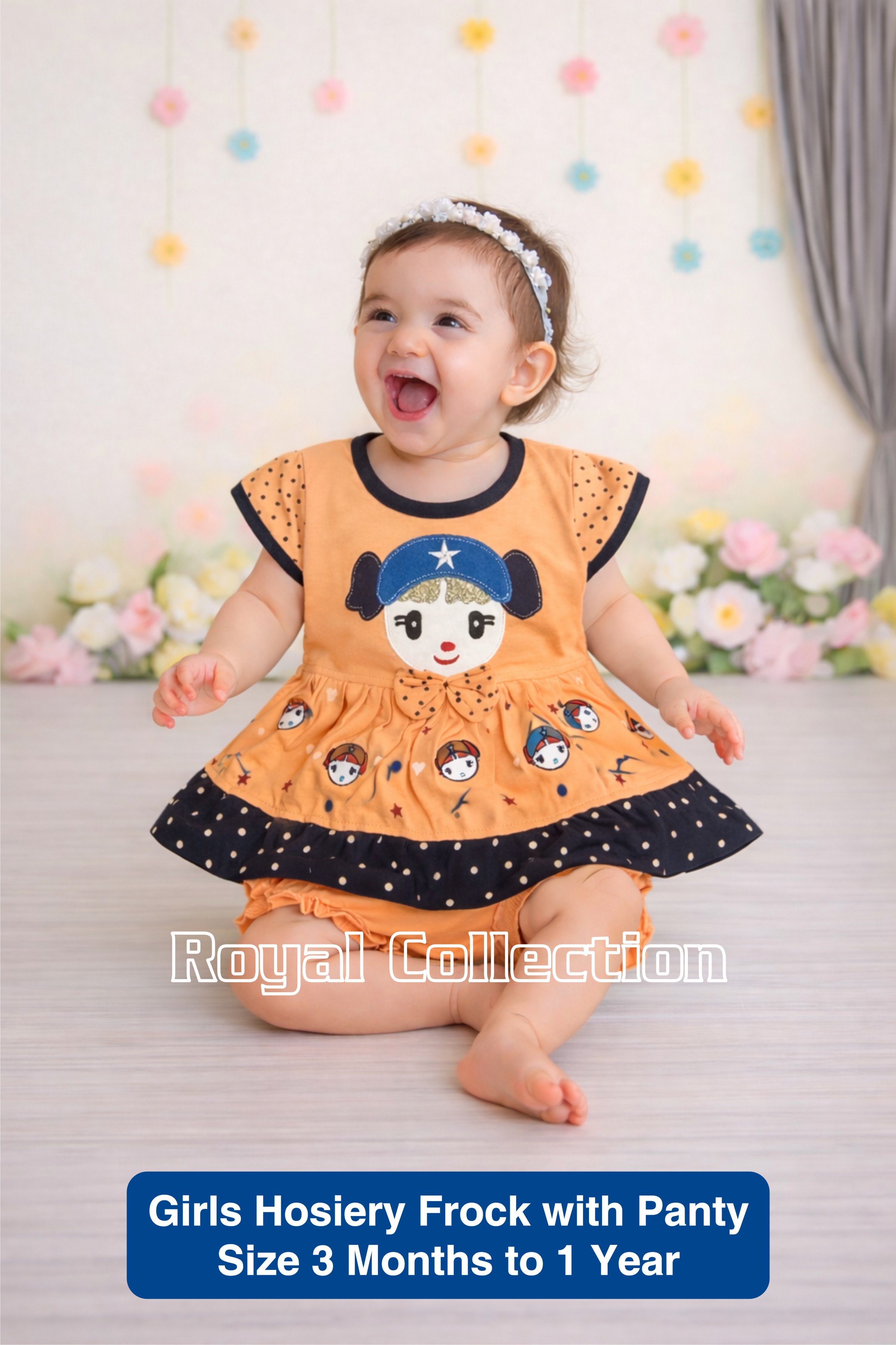 Girls Hosiery Cotton Frock Set with Panty_Bie