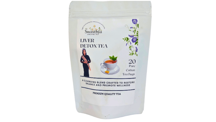 Swasthya Organic Liver Wellness Tea (Inspired by Detox & Digestive Support) 20 Pure Cotton Tea Bags | Net Weight: 40g