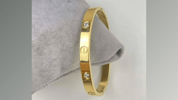 Gold Screw Motif Bangle (Luxury Inspired)