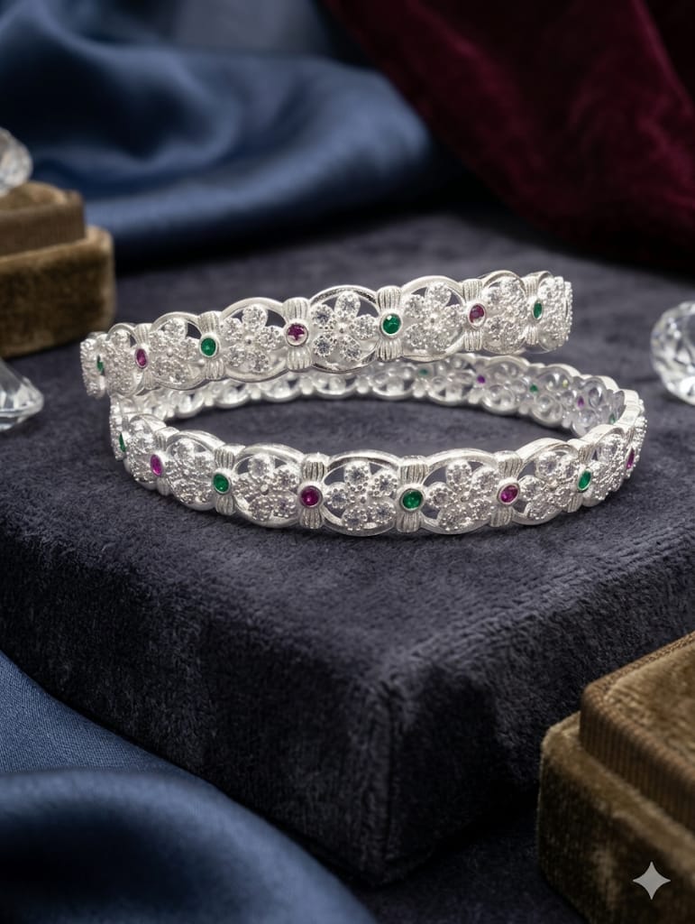 Silver Bangles for Women & Girls