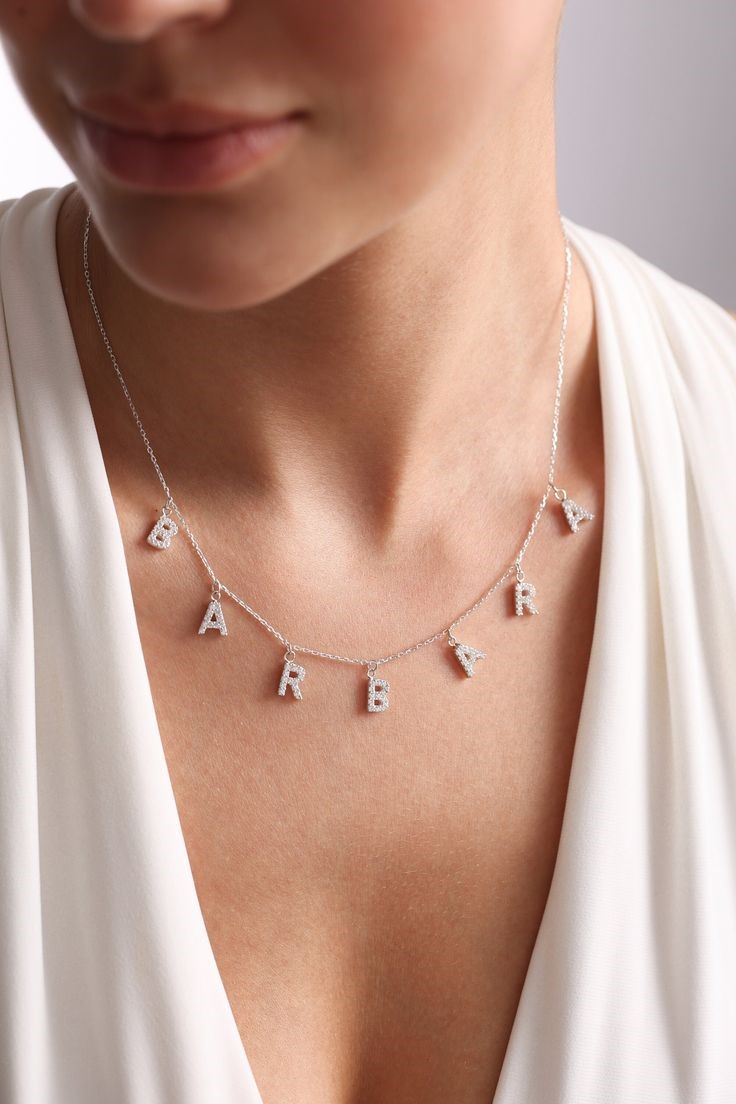 Silver customized name necklace for Women's & Girl's