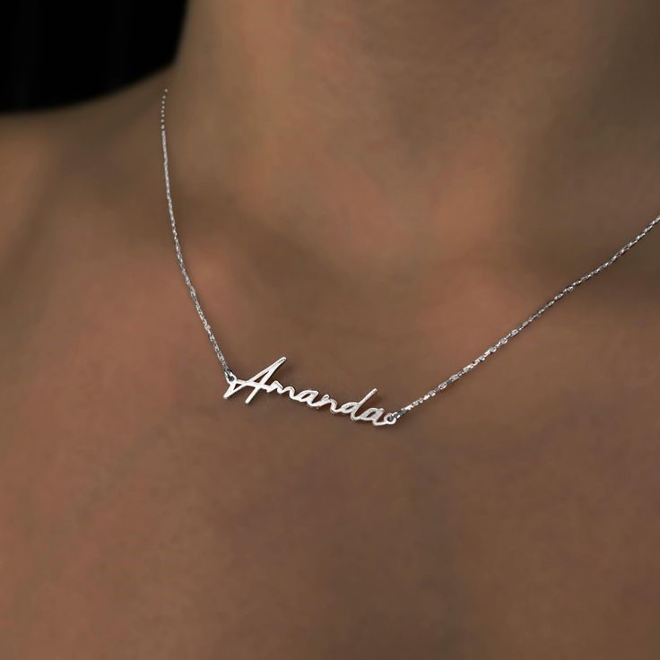 Silver customized name necklace for Women's & Girl's