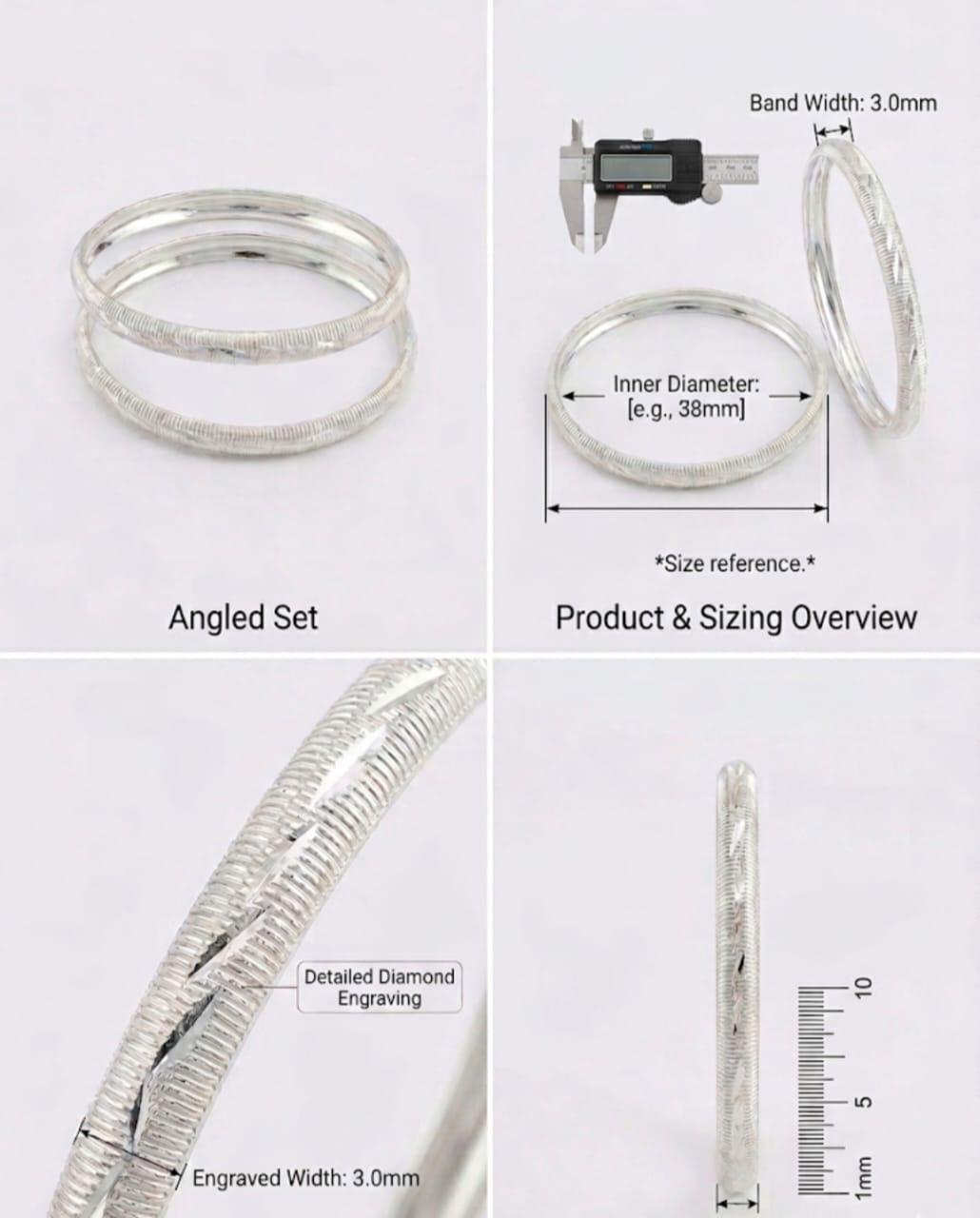 Pure 925 silver baby kada